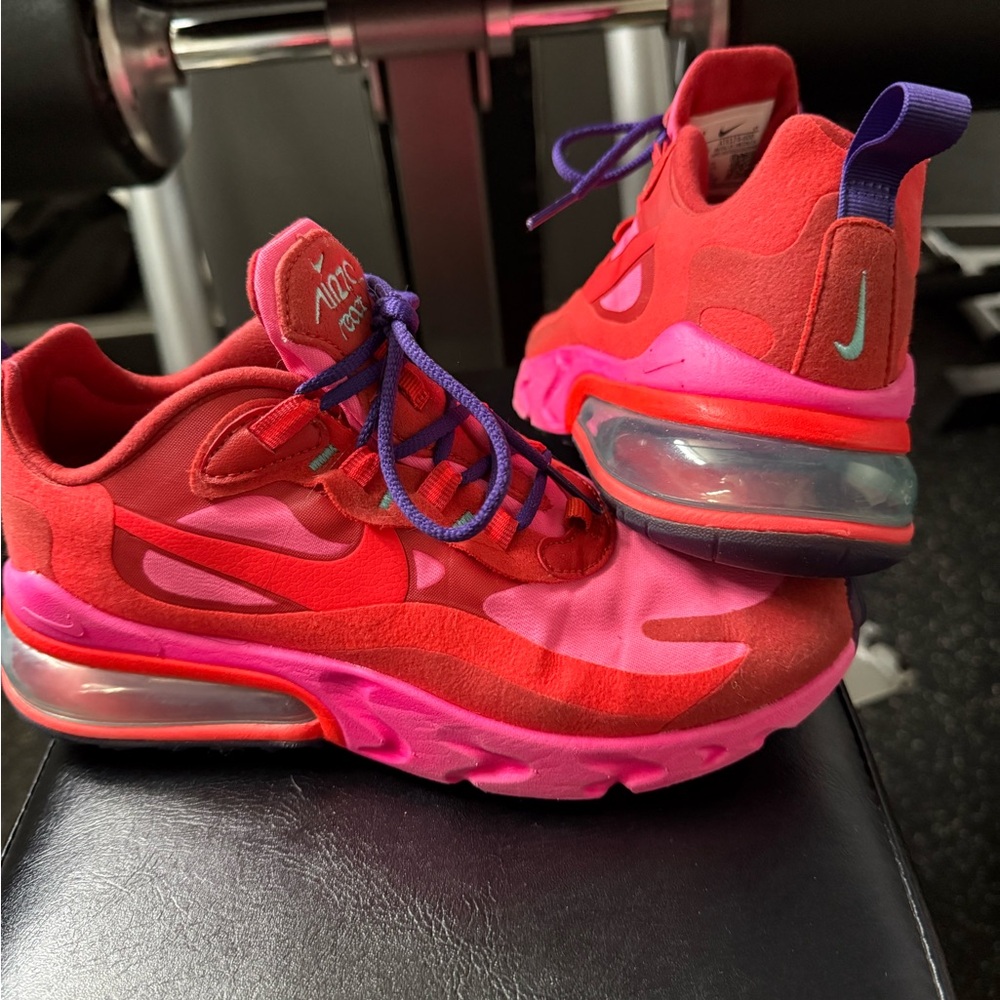 Nike Air Max Red and Pink with Purple Accents